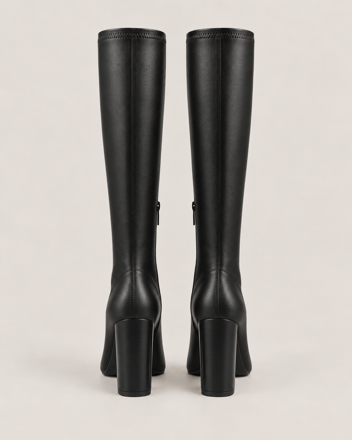 Pointed Toe Stretch Knee-High Boots