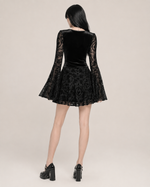 Raven Noir Bell-Sleeve Corset Mini