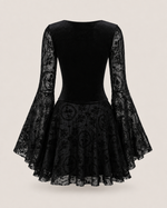 Raven Noir Bell-Sleeve Corset Mini
