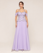 Rosamée Lavender Crystal Maxi Dress