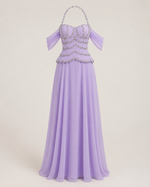 Rosamée Lavender Crystal Maxi Dress