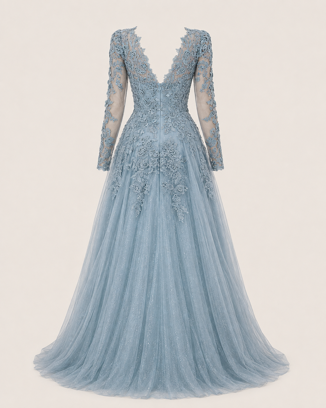 Rosamund Mauve Embroidered Ball Gown