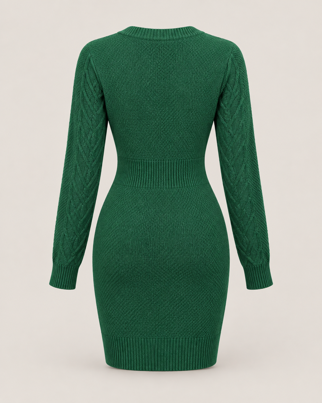 Rosalie Noir Cable-Knit Pencil Dress