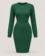 Rosalie Noir Cable-Knit Pencil Dress