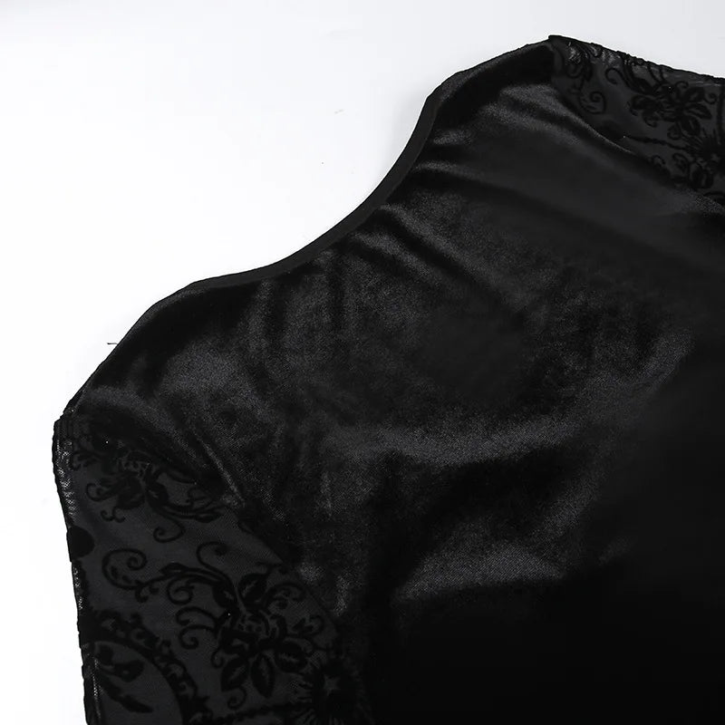 Raven Noir Bell-Sleeve Corset Mini