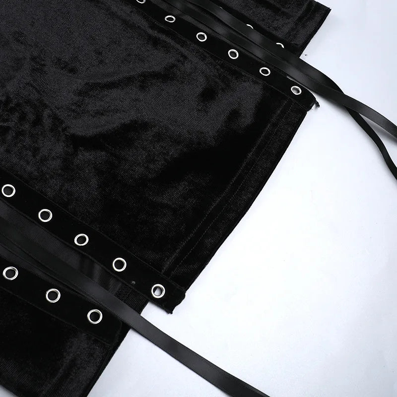 Lilith Noir Corset Slit Dress