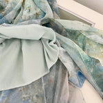 Cassiopée Blue Floral Draped Dress
