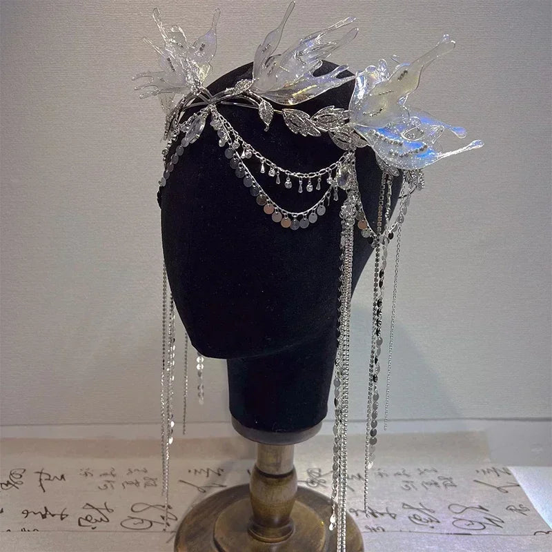 Crystal Butterfly Hair Crown