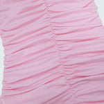 Eira Rose High-Neck Ruched Dress