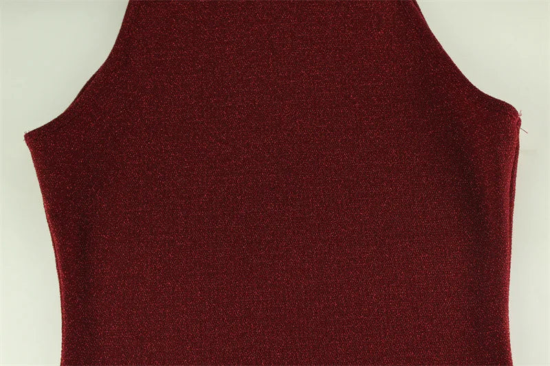 Frida Burgundy Open-Back Dress
