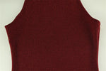 Frida Burgundy Open-Back Dress