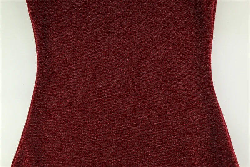 Frida Burgundy Open-Back Dress