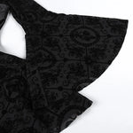 Raven Noir Bell-Sleeve Corset Mini