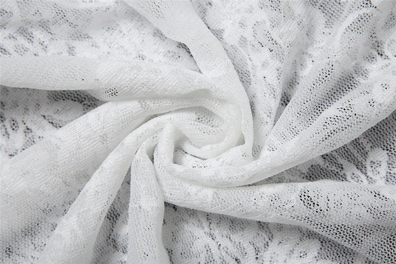 Sveva Ivory Tiered Lace Dress