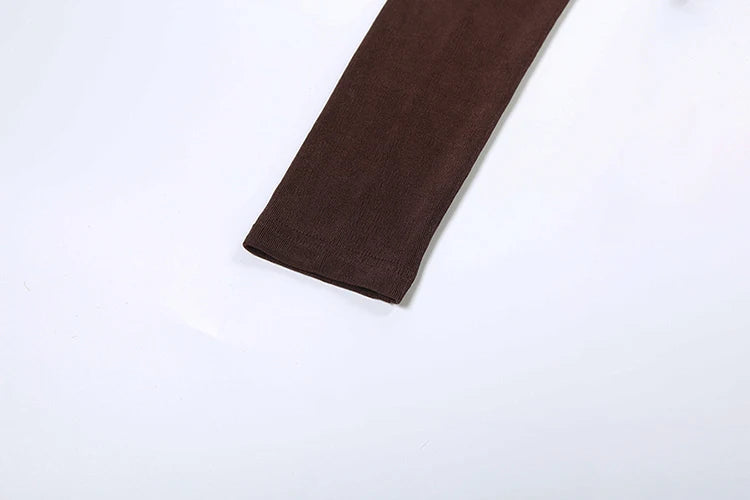 Lorraine Cocoa Long-Sleeve Gown