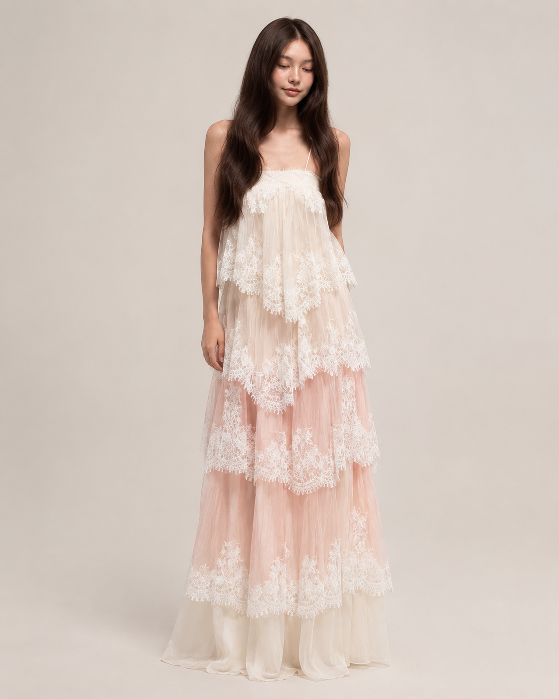 Serena Rosewater Flowing Gown