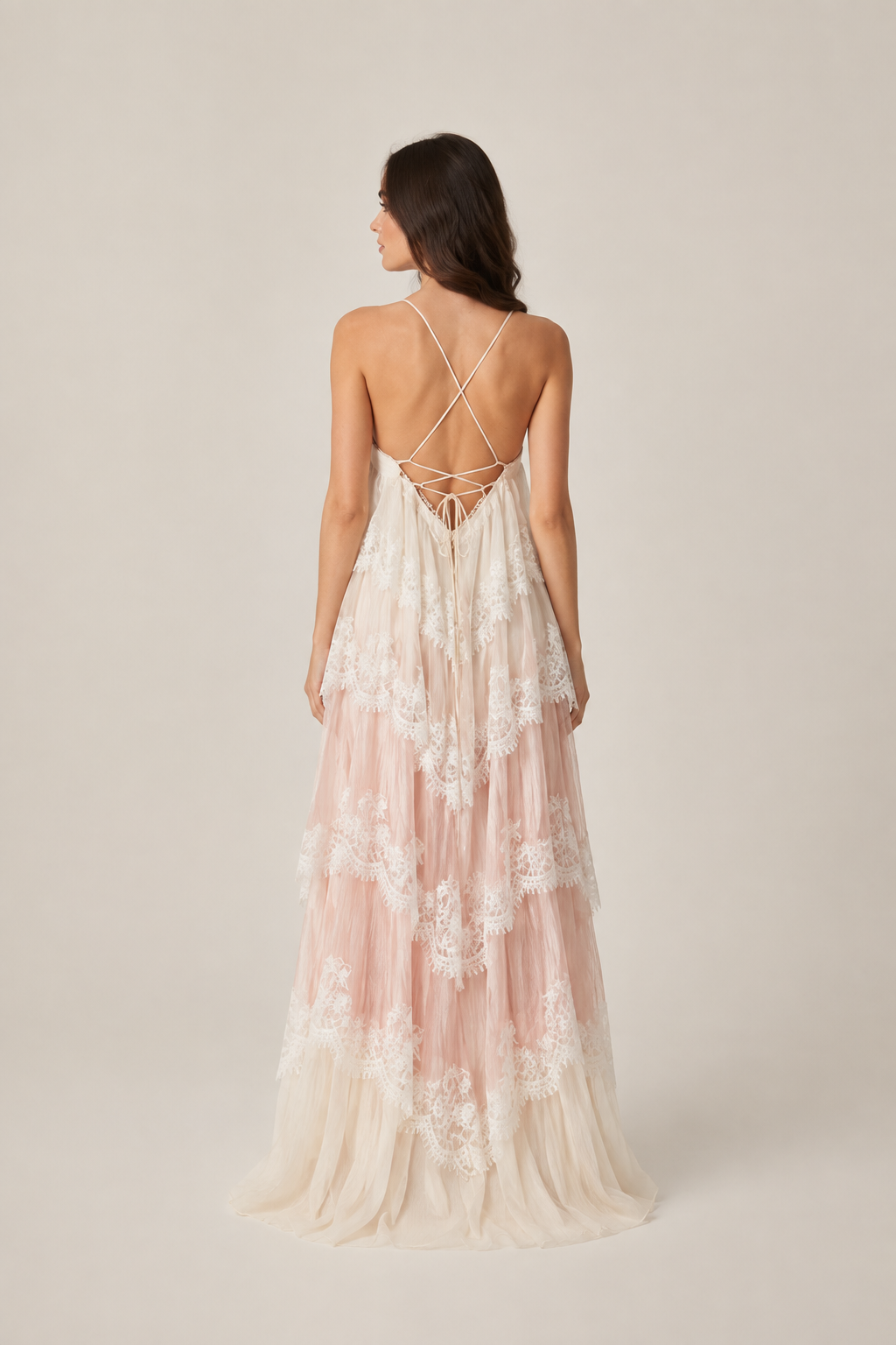 Serena Rosewater Flowing Gown