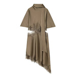 Odette Mocha Asymmetrical Dress
