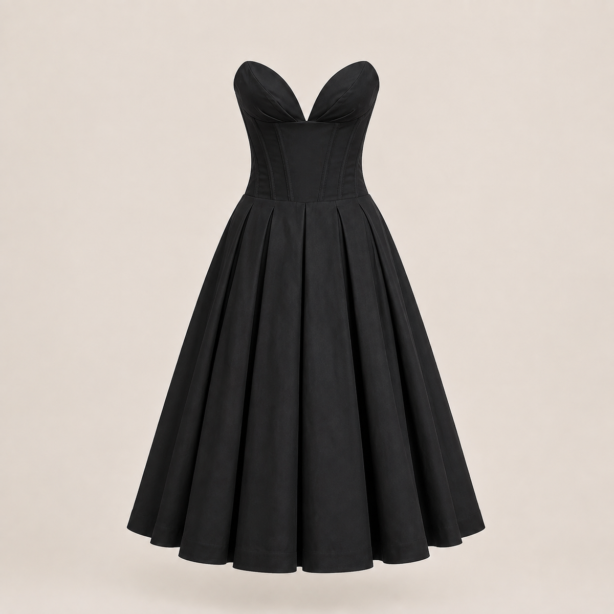 Siena - Noir Midi Dress