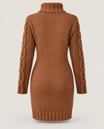 Solène Cable-Knit Turtleneck Dress