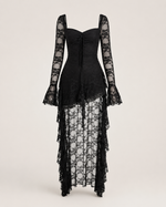 Sveva Ivory Tiered Lace Dress