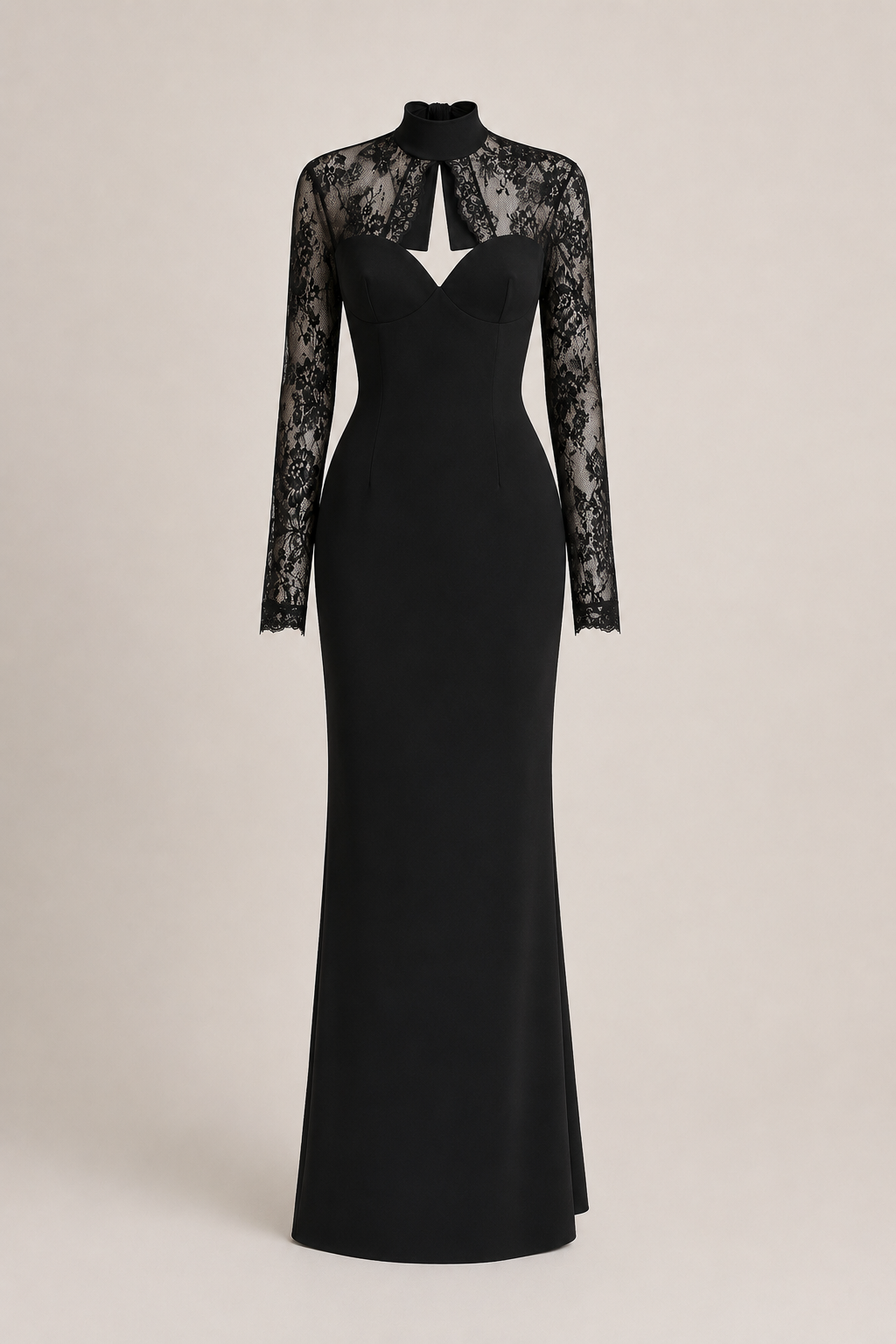 Valentina Black Lace Maxi Dress