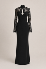 Valentina Black Lace Maxi Dress