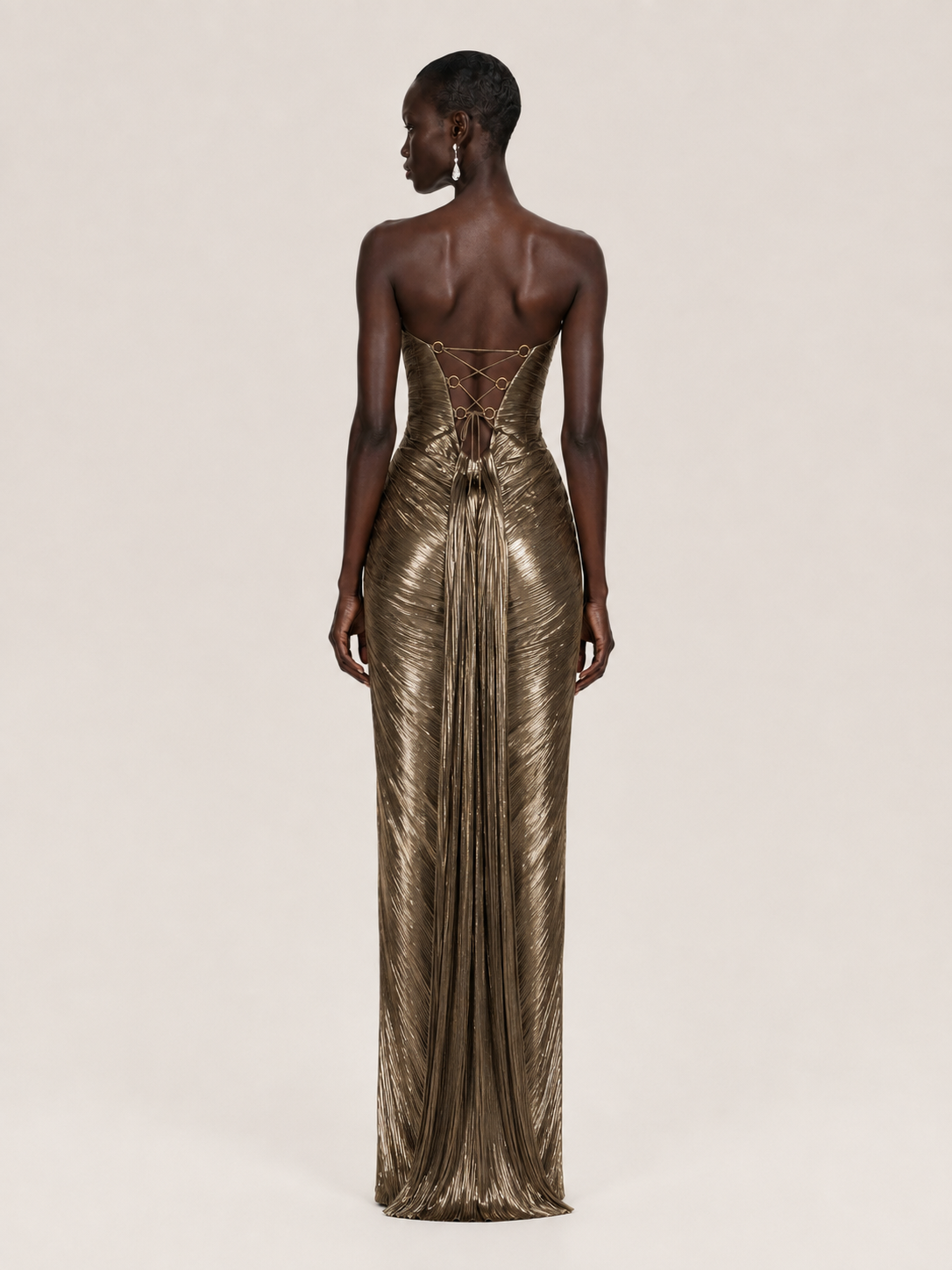 Valeria Bronze Sculpted Maxi
