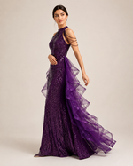 Vivienne Navy Crystal Tulle Gown