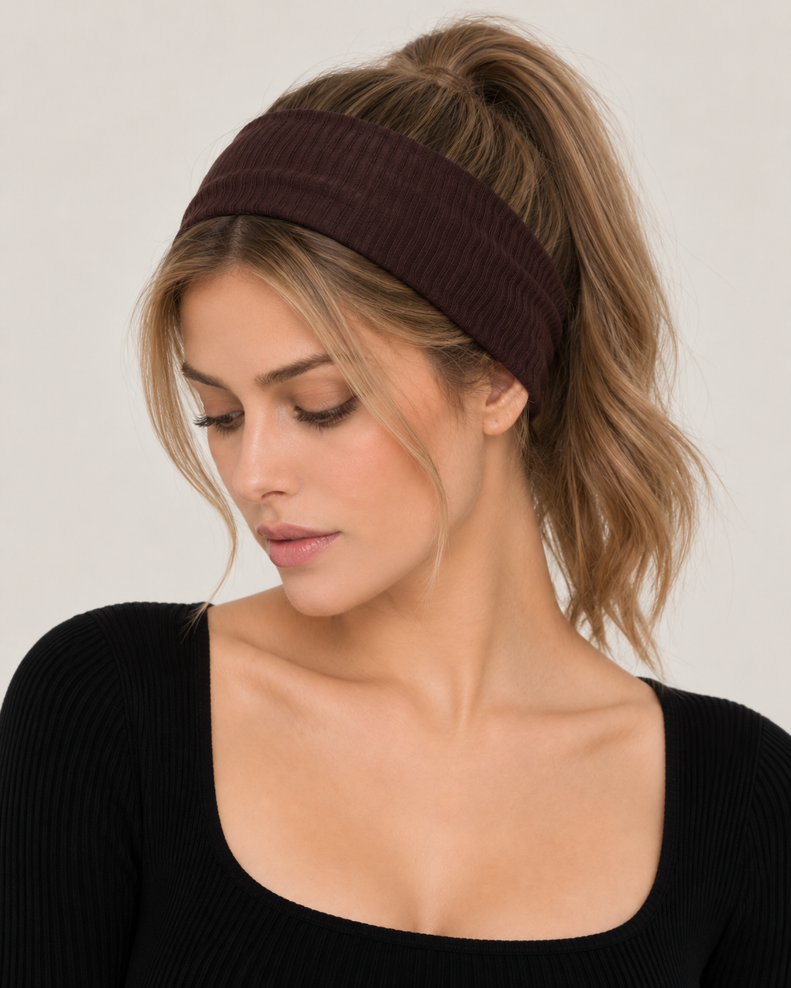 Wide Ribbed Knit Headband