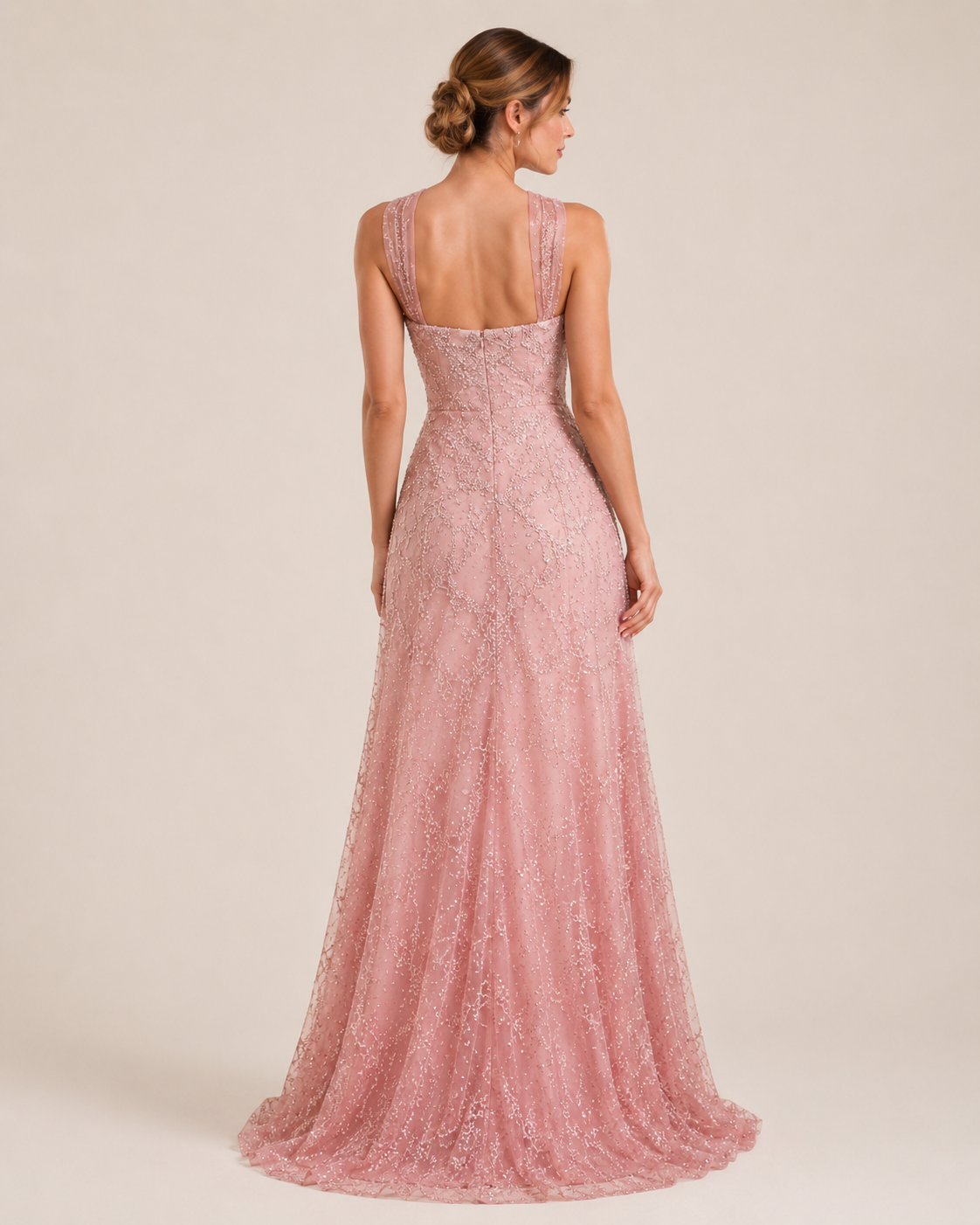 Ysée Blush Crystal Ball Gown