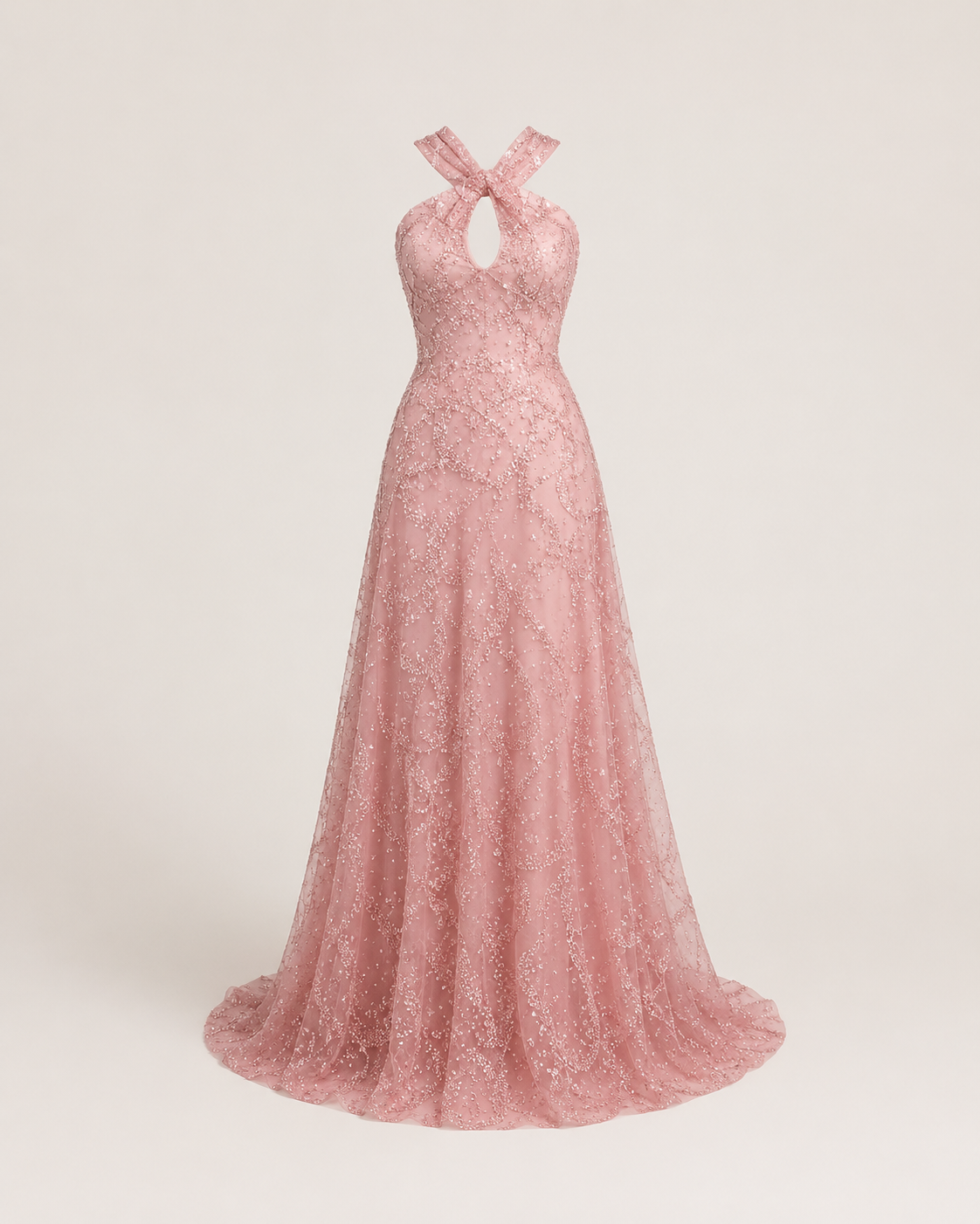 Ysée Blush Crystal Ball Gown