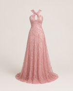 Ysée Blush Crystal Ball Gown