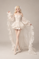Yseult Sage Organza Ruffle Dress