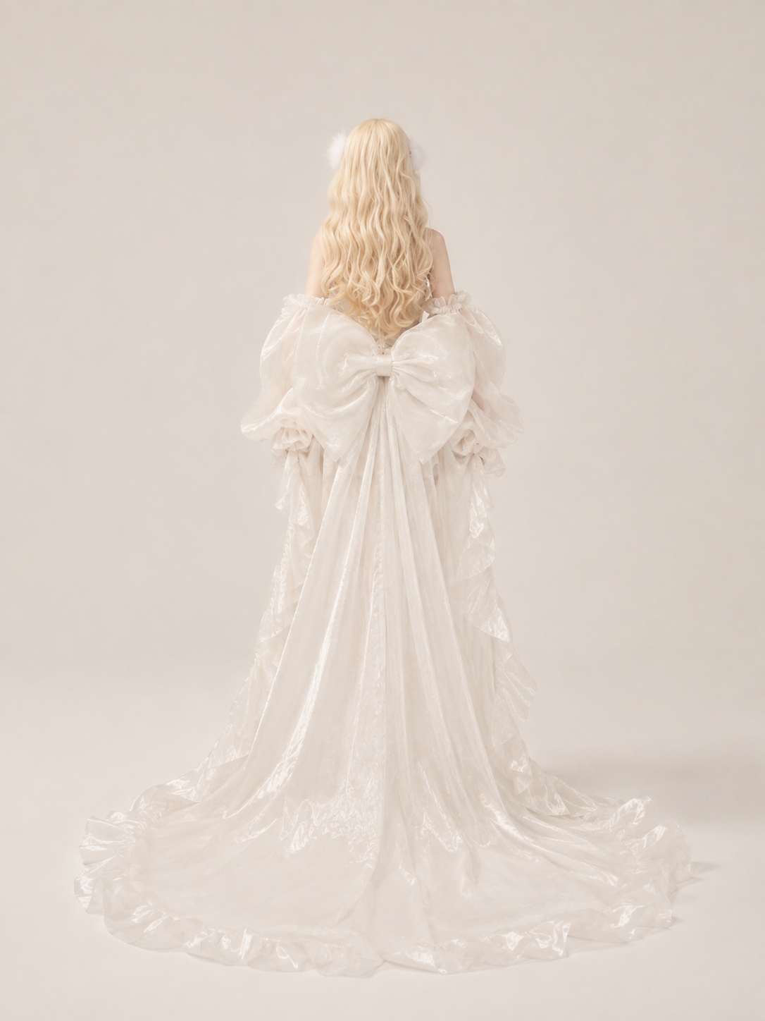 Yseult Sage Organza Ruffle Dress