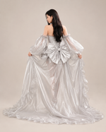 Yseult Sage Organza Ruffle Dress