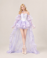 Yseult Sage Organza Ruffle Dress