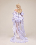 Yseult Sage Organza Ruffle Dress
