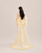 Yseult Sage Organza Ruffle Dress