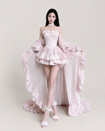 Yseult Sage Organza Ruffle Dress