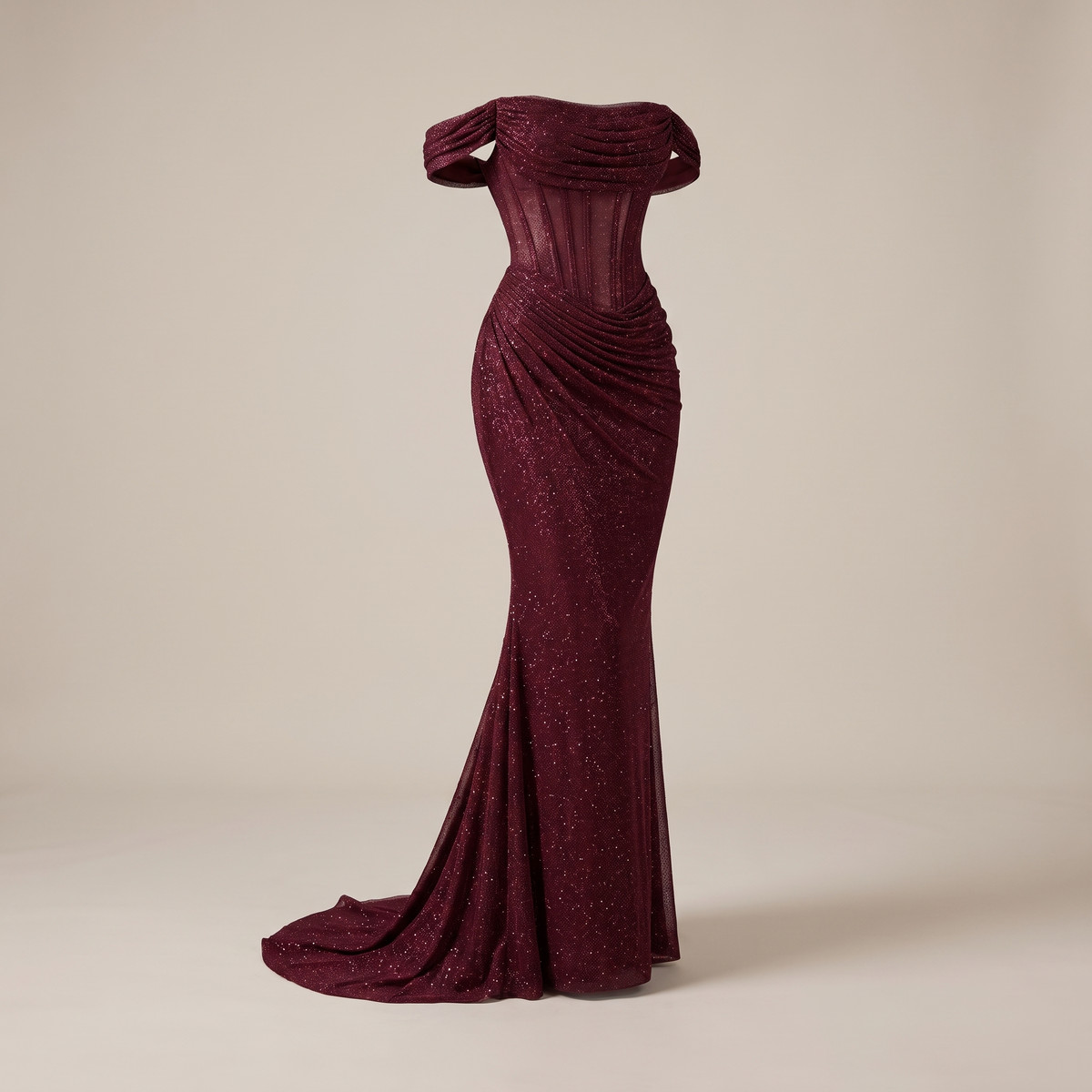 Calista Bordeaux Embellished Maxi - product view