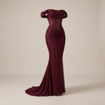 Calista Bordeaux Embellished Maxi - product view