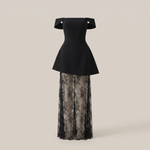 Cosette Noir Off-Shoulder Evening Gown - product view