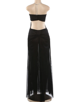 Héloïse Sky Draped Evening Dress