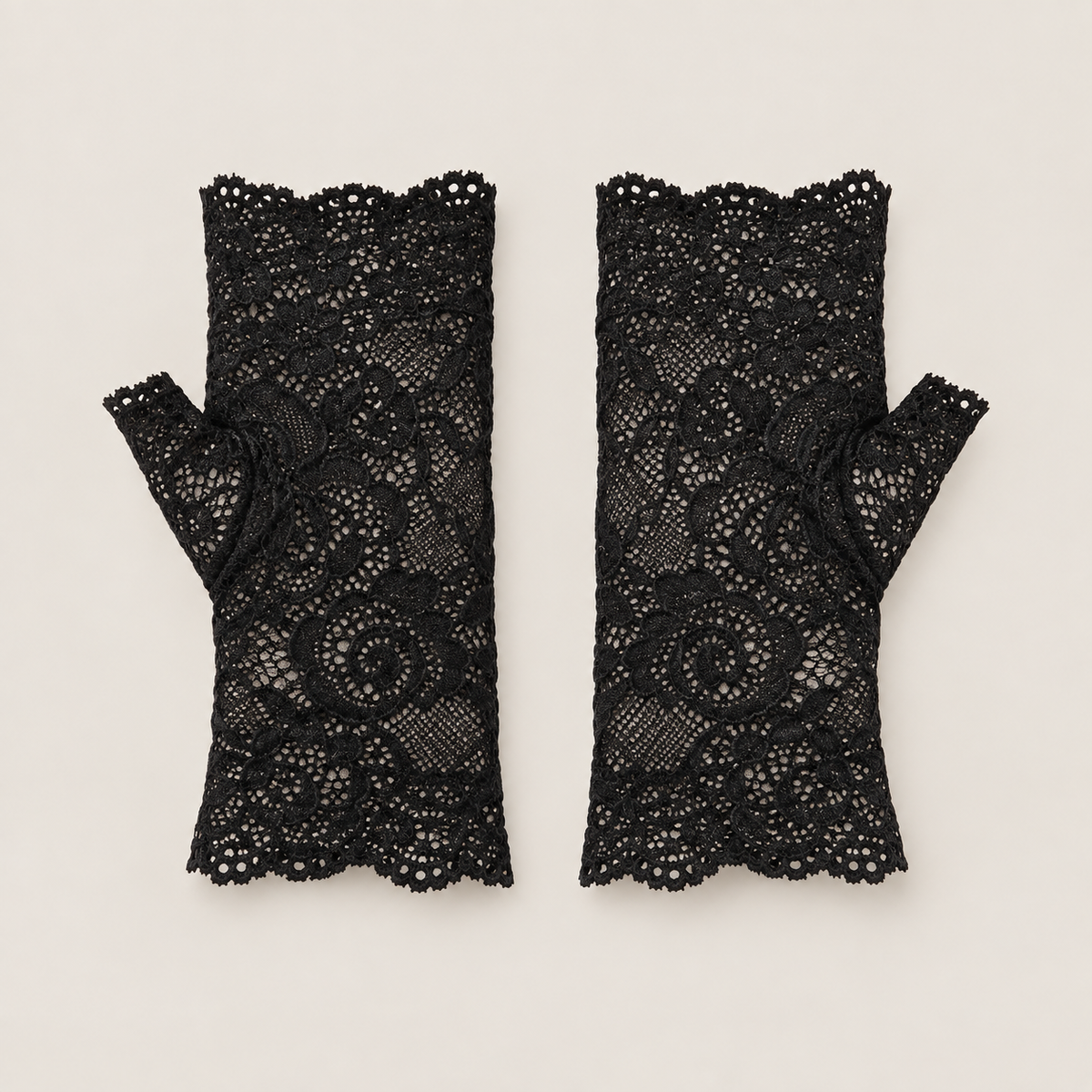 Floral Lace Fingerless Gloves
