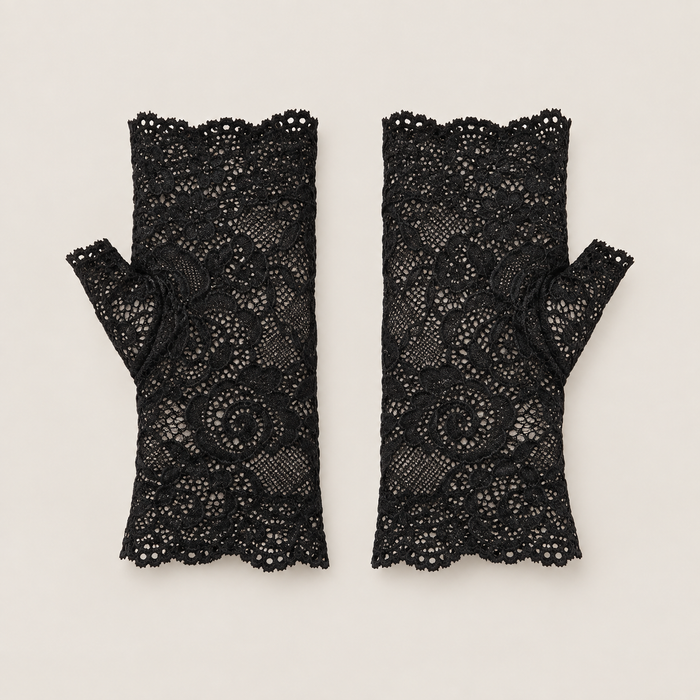 Floral Lace Fingerless Gloves