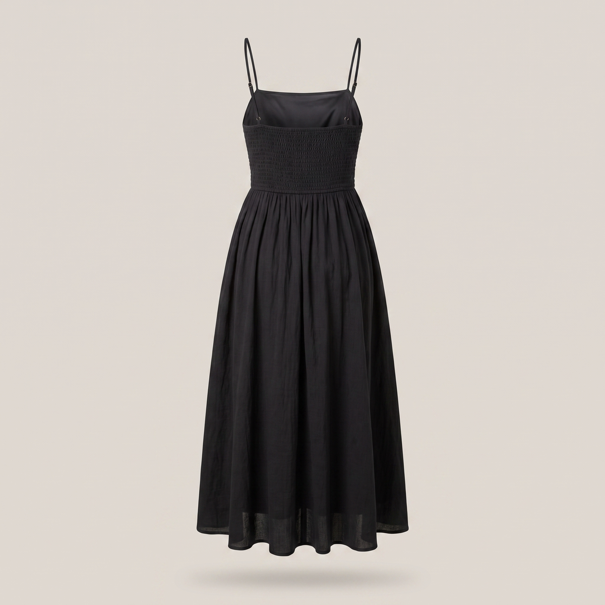 Nicoletta Black Summer Maxi Dress - product back view