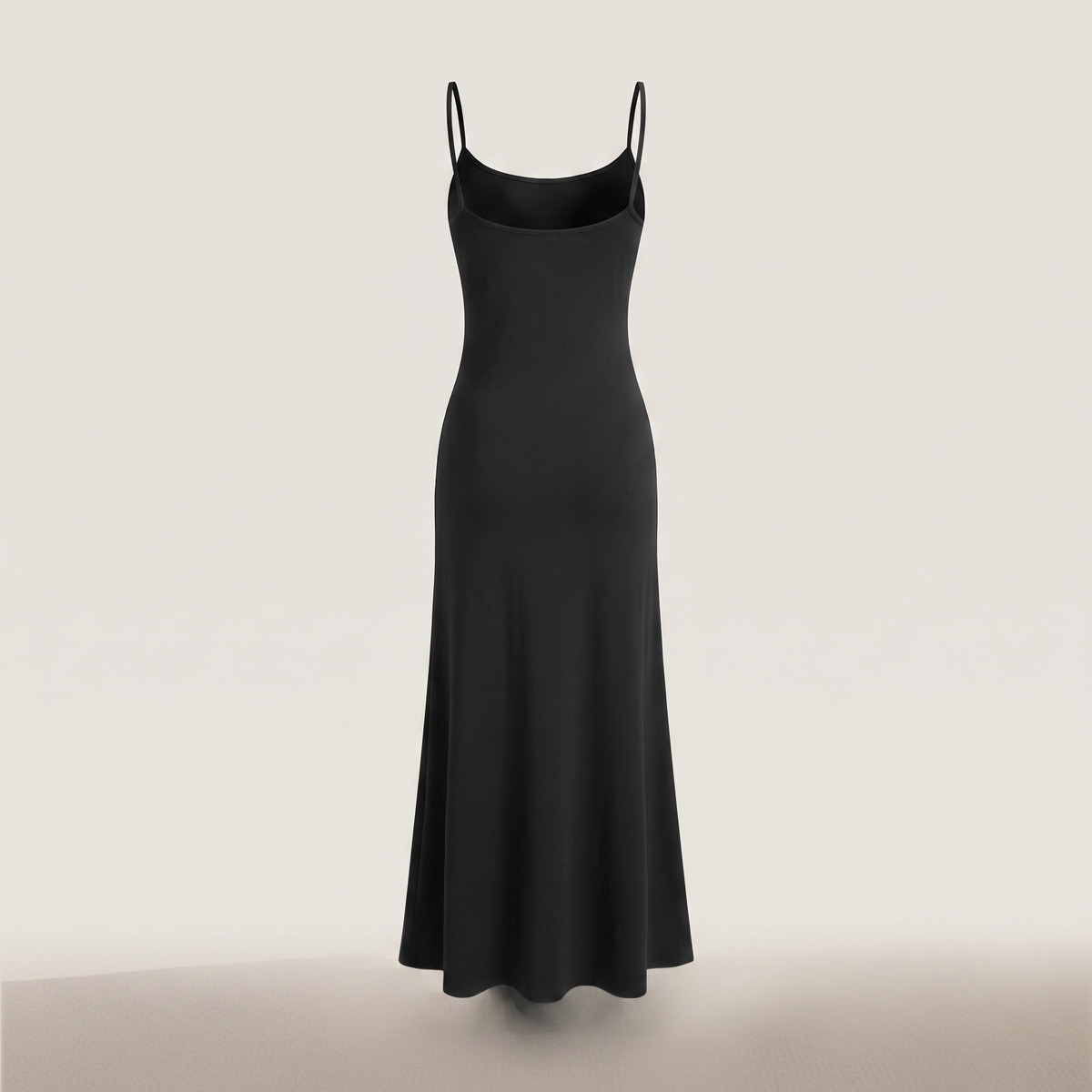 Daphne Fitted Maxi Dress in black - product view