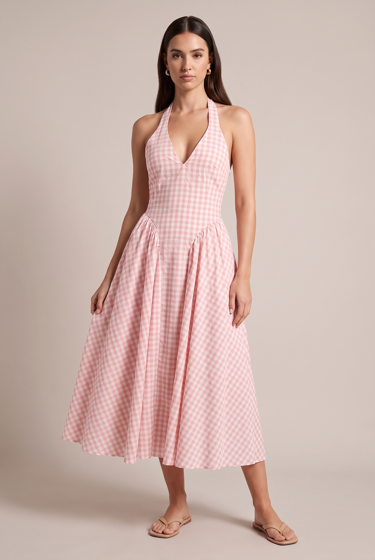 Mathilde Blush A-Line Dress - front view