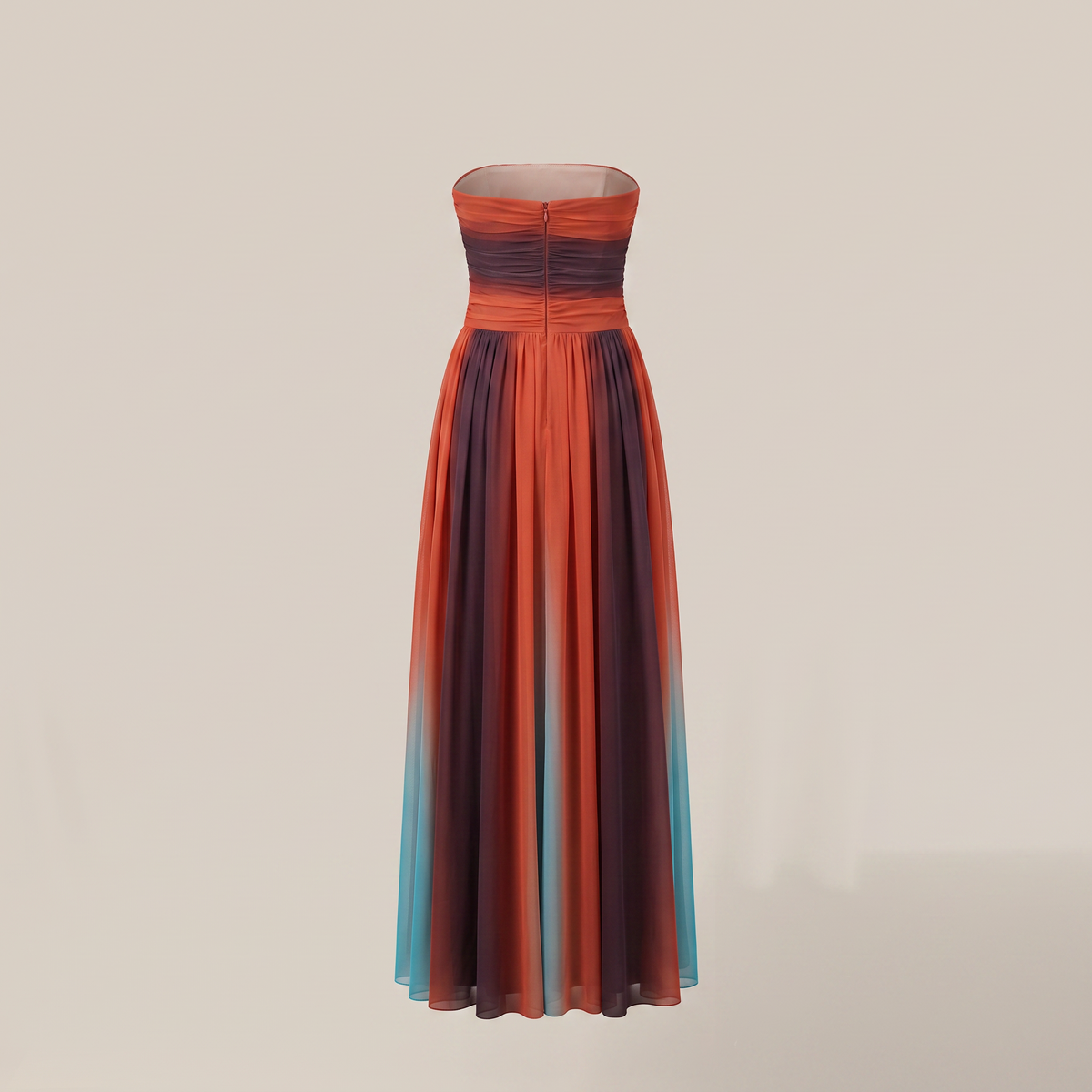 Maelle Terracotta Bandeau Gown - back product detail